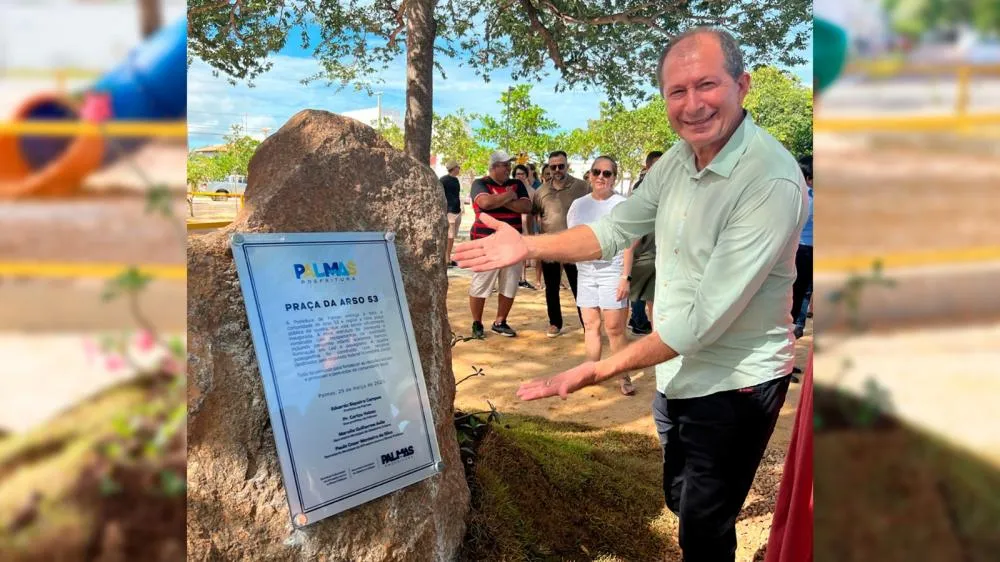 Vereador Manoel Bomfin participa da inauguração de praças em Palmas 