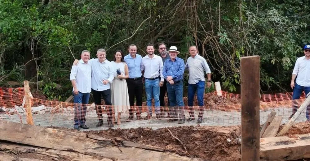Marilon Barbosa e o prefeito Eduardo vistoriam obras da ponte dos Cruz e participam de aniversário de escola Crispim Alencar