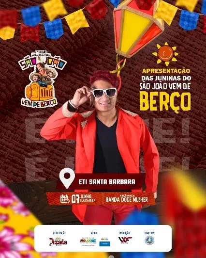 Acontece hoje, 07 de junho o ARRAIÁ DA BARBÁRA na ETI SANTA BÁRBARA às 18h30