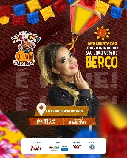 Hoje, 17 de junho acontece o ARRAIÁ DO PADRE JOSIMO na ETI PADRE JOSIMO TAVARES às 19h