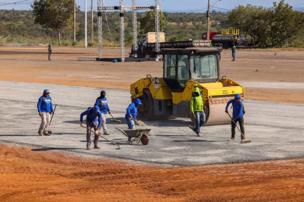 Estacionamento do Estádio Nilton Santos é ampliado para melhor acomodar estrutura do Arraiá da Capital