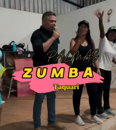 Vereador Alex Mascarenhas e a deputada Vanda Monteiro fazem o lançamento do projeto Palmas para a Zumba