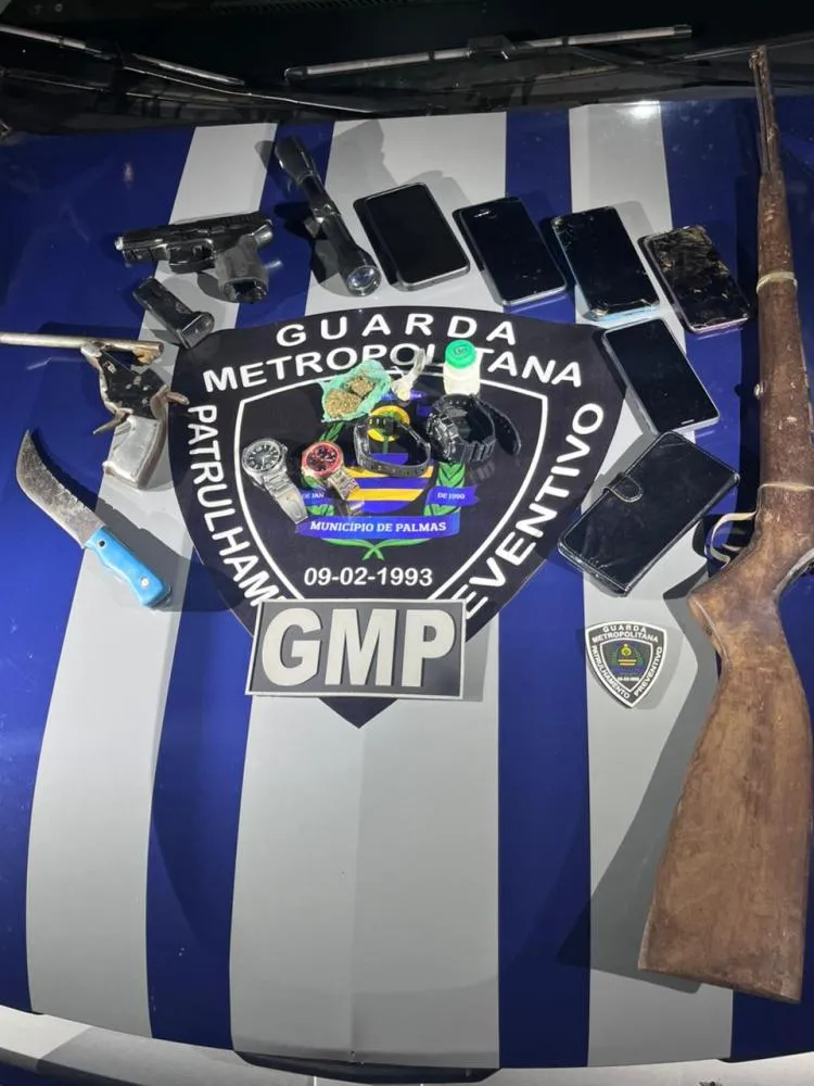 Guarda Metropolitana apreende drogas e armas no Jardim Bela Vista, em Palmas