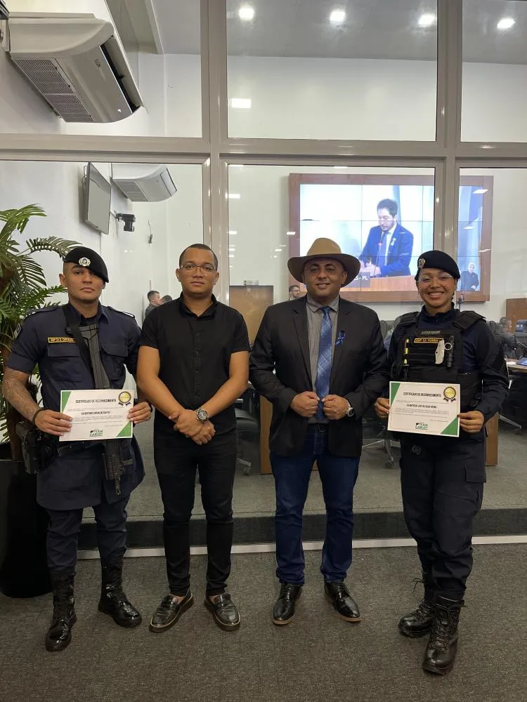 Vereador Dian Carlos faz homenagem a Agentes da Guarda Metropolitana de Palmas