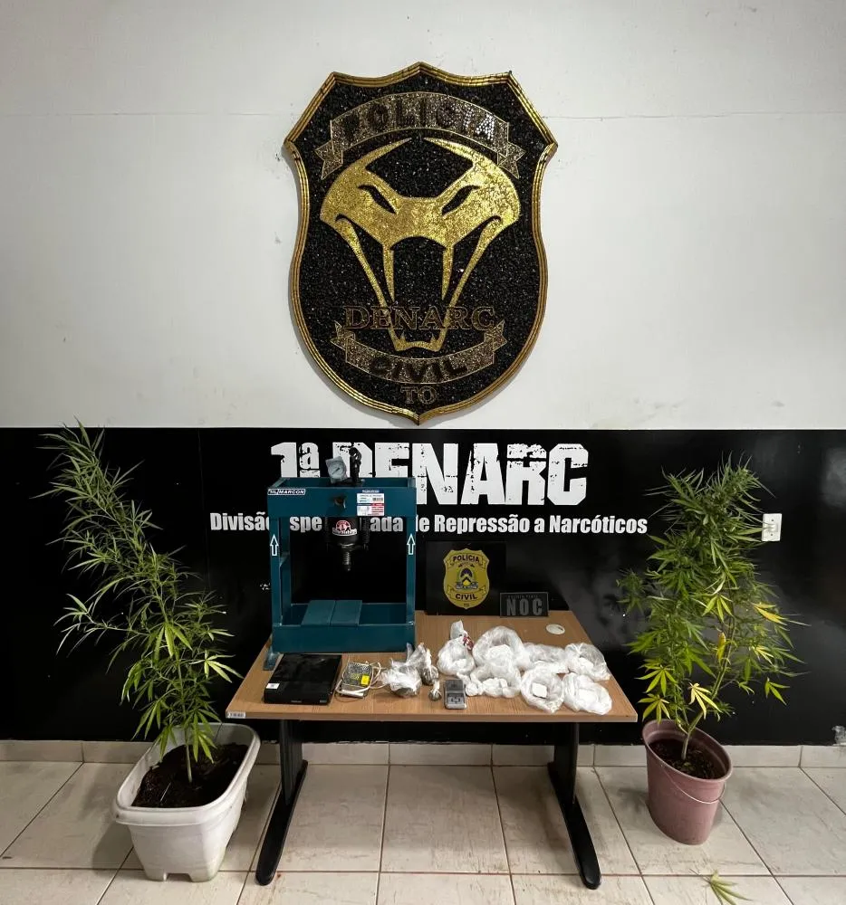 Polícia Civil prende traficante, apreende várias porções de drogas e desarticula ponto de venda de entorpecentes em Palmas