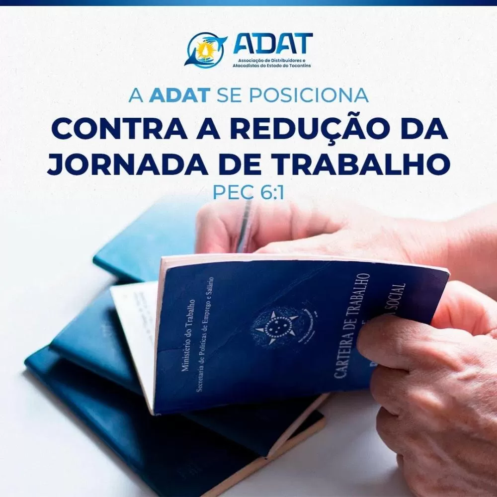 ADAT se posiciona contra a redução da jornada de trabalho