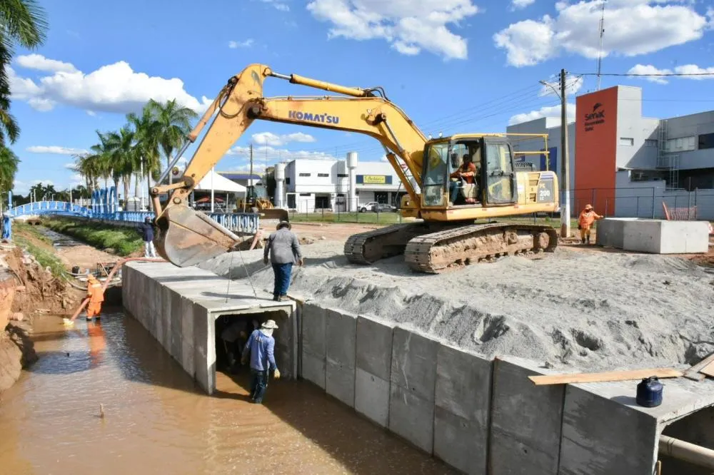 Obras de drenagem seguem como uma das prioridades da gestão. Foto: Prefeitura de Gurupi