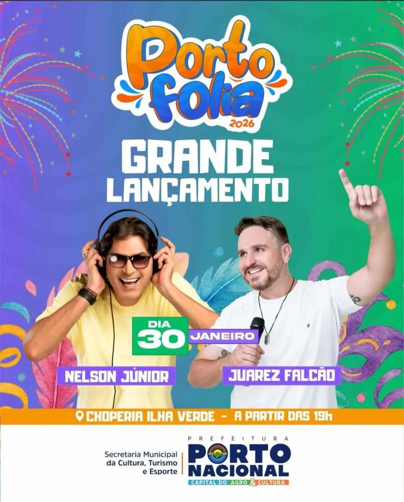 Lançamento oficial do Porto Folia 2026 chega com shows, surpresas e carnaval de rua