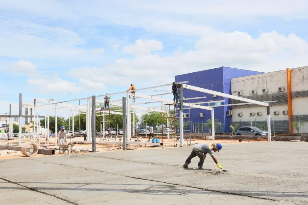 Obras do Centro de Educação e Saúde Inclusiva Sarah Gomes entram em nova etapa com montagem da estrutura