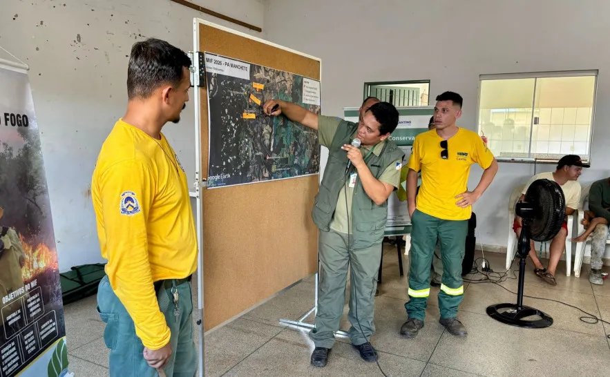 O coordenador do Núcleo de Manejo Integrado do Fogo do Naturatins, Lyon Cardoso, destacou que o MIF é essencial para conciliar a proteção ambiental. Foto: Naturatins/Governo do Tocantins
