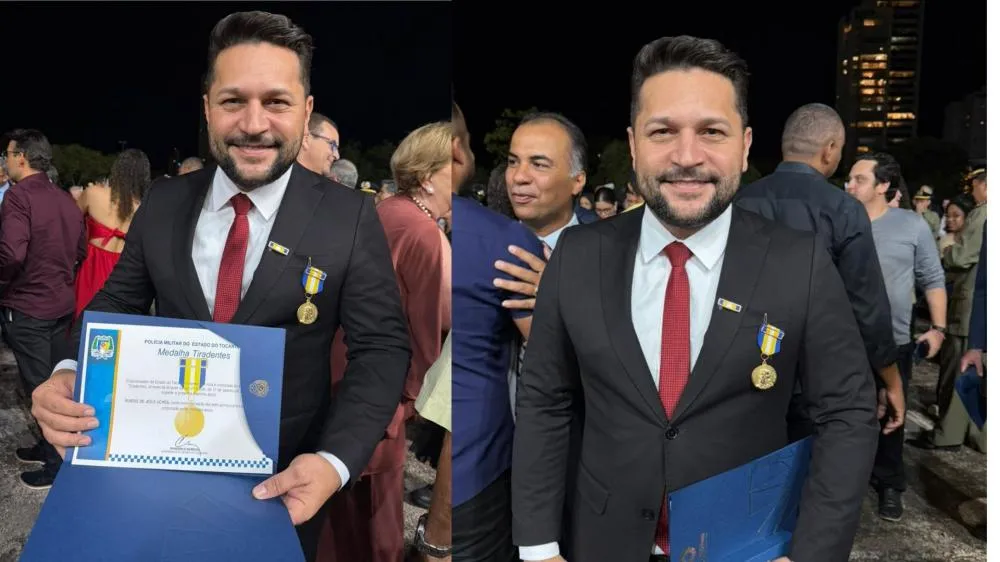 Vereador Rubens Uchôa recebe Medalha Tiradentes da Polícia Militar do Tocantins
