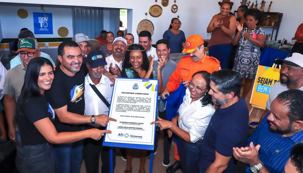Governador Wanderlei Barbosa entrega primeiro ponto de internet via satélite do projeto Tocantins Conectado