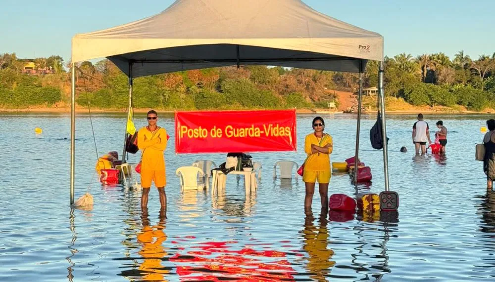 Guarda-vidas civis em atuação no município de Miracema durante a temporada de praia 2025 - Lindemberg Ivo/Governo do Tocantins 