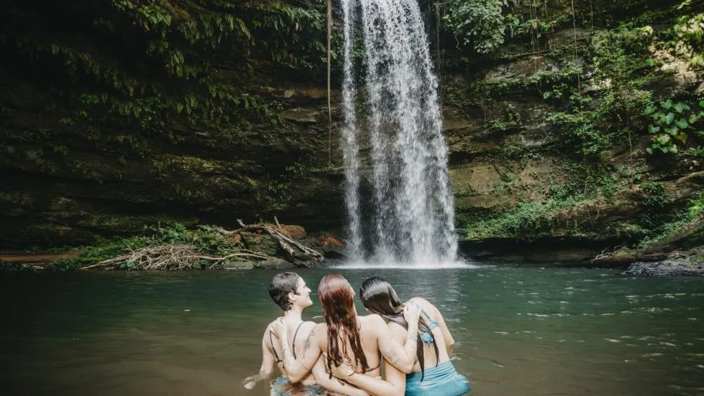Cachoeira do Evilson é um dos atrativos mais concorridos da região de Taquaruçu. Foto: Turismo/Divulgação