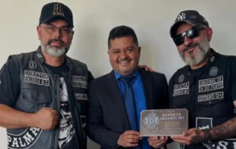 Parlamentar Vereador Balaio recebe homenagem do Insanos MC em reconhecimento ao apoio a ações sociais em Palmas