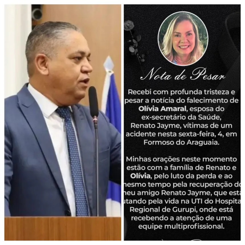 Vereador Eudes Assis emite nota de pesar pela morte de Olívia Amaral, esposa do ex-secretário de Saúde Renato Jayme