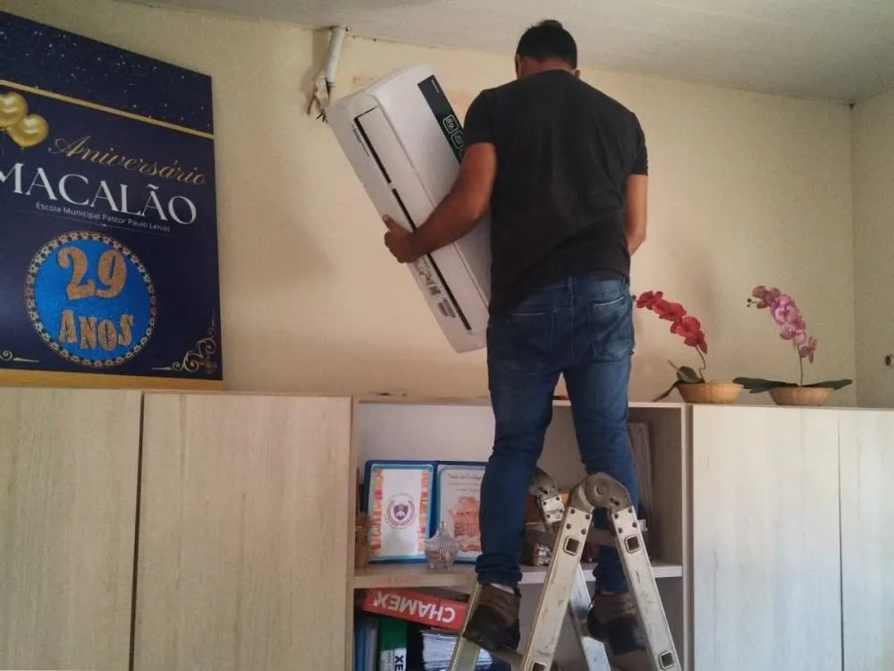Trabalho de climatização avança de forma planejada para atender às demandas das unidades educacionais da Capital. Foto: divulgação