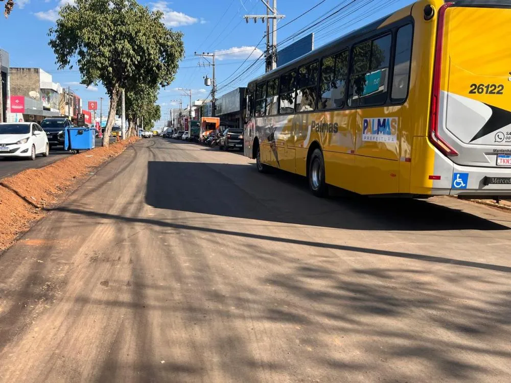 Trecho da Avenida Tocantins já com a faixa ampliada e liberado para a circulação de veículos. Foto: Infraestrutura/Divulgação