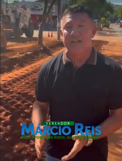 Vereador Márcio Reis acompanha obras da Avenida Tocantins em Taquaralto