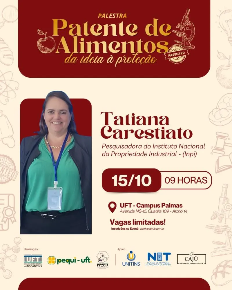 UFT promove workshop sobre patentes e inovação na área de alimentos