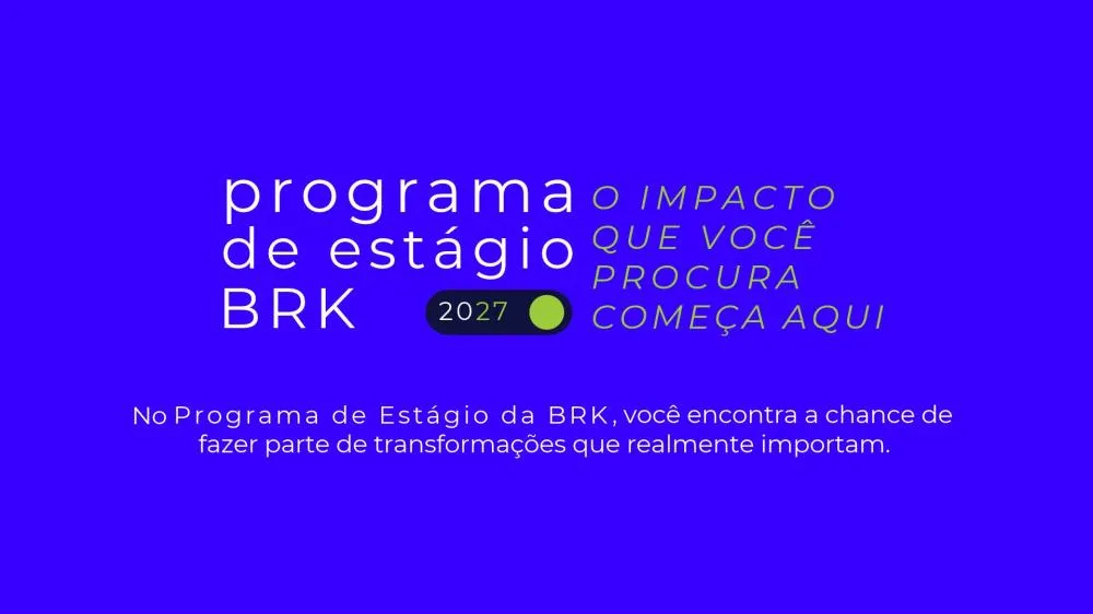 BRK | SANEATINS abre inscrições para Programa de Estágio 2027